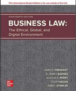 Test Bank for Business Law The Ethical Global and E Commerce Environment 16th Ediition by Mallor