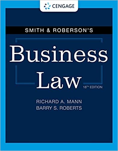 Solution Manual For Smith Robersons Business Law 18th Edition