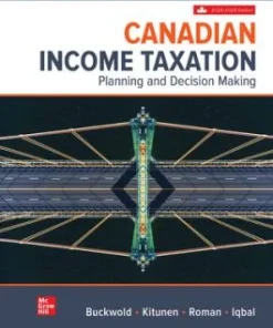 solution manual for Canadian Income Taxation 20242025 27th Edition